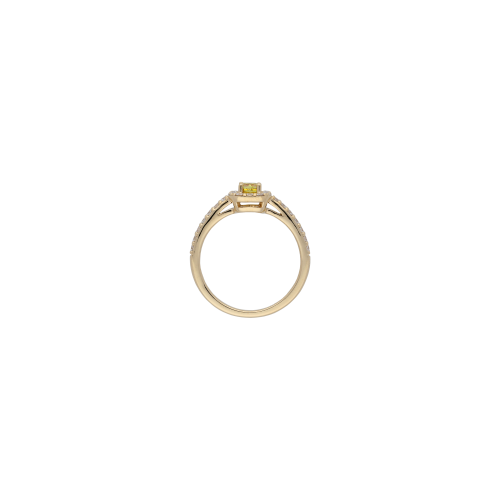 ANELLO IN ORO ROSA CON DIAMANTE BROWN E DIAMANTI BIANCHI - VRH01588DFBDP2