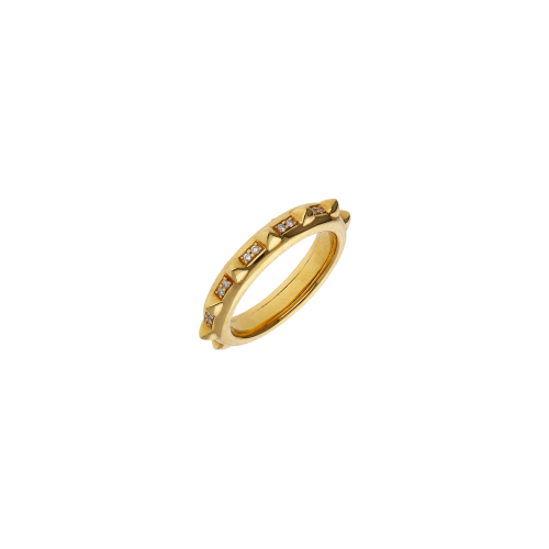 ANELLO PIRAMIDI IN ORO ROSA E DIAMANTI - VR27971D13P
