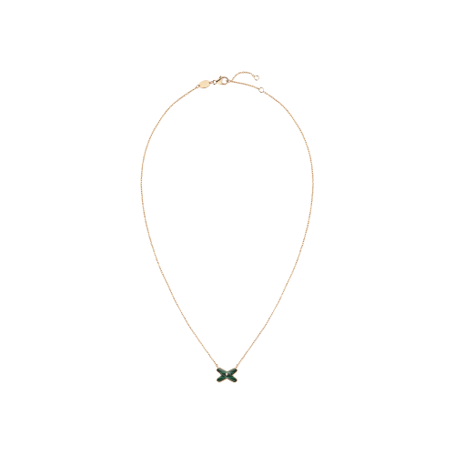 CHAUMET - COLLANA JEUX DE LIENS IN ORO ROSA CON DIAMANTE E MALACHITE - 083969