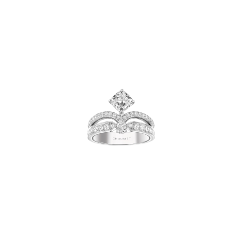 CHAUMET - ANELLO FLOREALE JOSÉPHINE ECLAT IN PLATINO CON DIAMANTI - J3MQ00