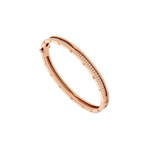 BRACCIALE B.ZERO1 IN ORO ROSA CON PAVÉ DI DIAMANTI - BR858817 - BR858817