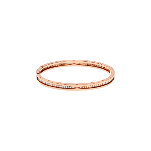 BRACCIALE B.ZERO1 IN ORO ROSA CON PAVÉ DI DIAMANTI - BR858817 - BR858817