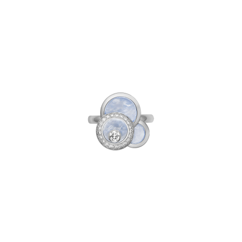 CHOPARD - ANELLO  HAPPY DREAMS  IN ORO BIANCO, DIAMANTI,  MADREPERLA BLU - 829769-1069 - 829769-1069