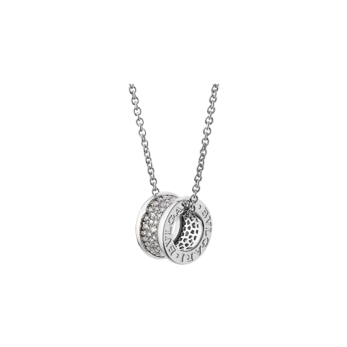 COLLANA B.ZERO1 IN ORO BIANCO CON PAVÈ DI DIAMANTI - CL855800 - CL855800