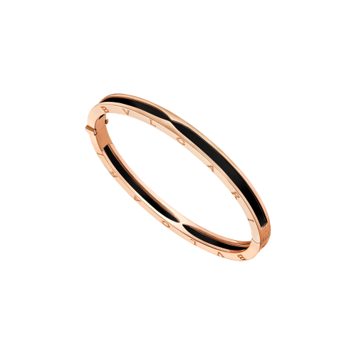 BRACCIALE B.ZERO1 IN ORO ROSA E CERAMICA NERA - BR857618 - BR857618