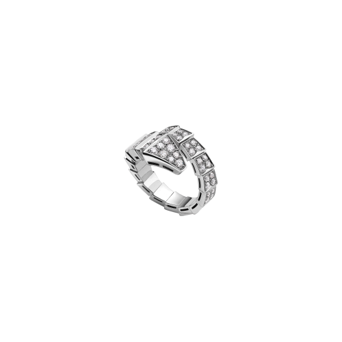ANELLO SERPENTI VIPER IN ORO BIANCO CON PAVÈ DI DIAMANTI - AN855118 - AN855116