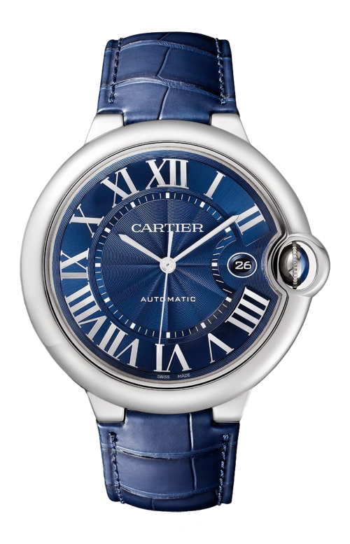 BALLON BLEU DE CARTIER, 42 MM, ACCIAIO, CINTURINO IN PELLE - WSBB0027