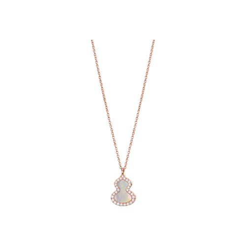 COLLANA PETITE WULU IN ORO ROSA CON DIAMANTI E MADREPERLA - WU-NL0006B-RGDMOP - WUNPT6DRGMP