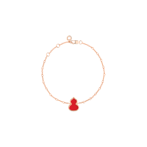 BRACCIALE WULU IN ORO ROSA E AGATA ROSSA - WU-030-BL-RGRA - WZB30AJRGRA