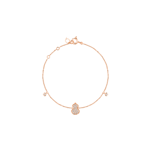 BRACCIALE PETITE WULU IN ORO ROSA CON PAVÈ DI DIAMANTI - WU-BR0009A-RGD - WUBPT9ARGDI