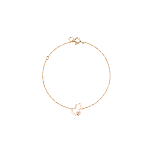 BRACCIALE PETITE WULU IN ORO ROSA CON DIAMANTE - WU-BR0006A-RGD - WUBPT6ARGDI