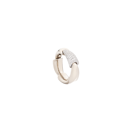 ANELLO CALLA IN ORO BIANCO 18K E DIAMANTI