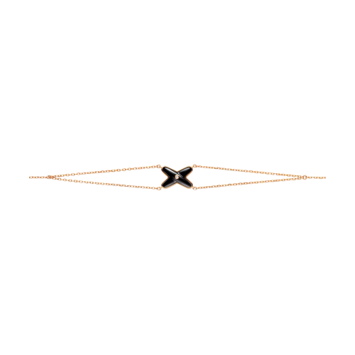 CHAUMET - BRACCIALE JEUX DE LIENS IN ORO ROSA CON DIAMANTE E ONICE - 085122 - 085122