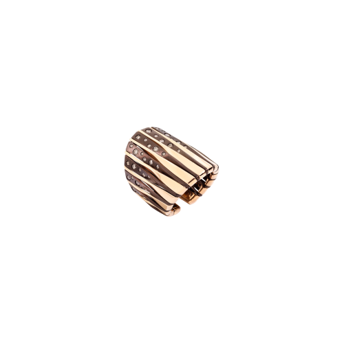 ANELLO IN ORO ROSA , BRONZO E DIAMANTI BROWN - 0G1762A310 - 0G1762A310