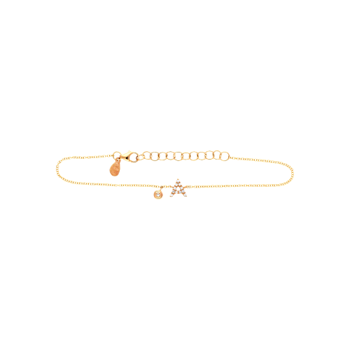 Bracciale in oro rosa 18 carati e diamanti bianchi taglio brillante - FB1780-AR001