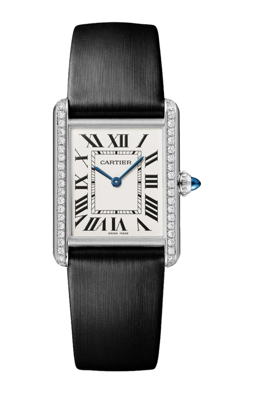 TANK MUST DE CARTIER, MODELLO GRANDE, ACCIAIO, DIAMANTI, QUARZO - W4TA0030