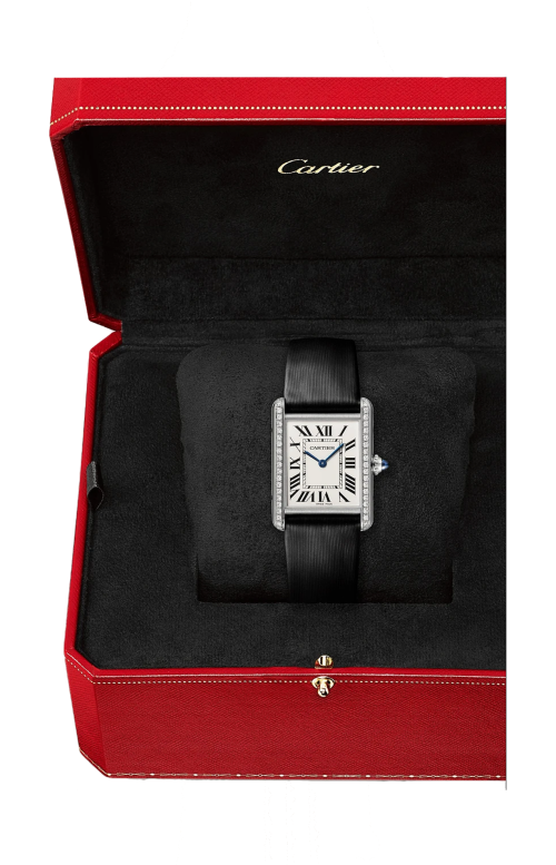 TANK MUST DE CARTIER, MODELLO GRANDE, ACCIAIO, DIAMANTI, QUARZO - W4TA0030