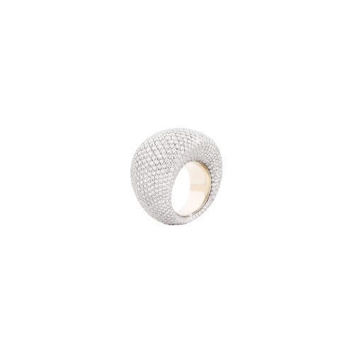 ANELLO IN ORO BIANCO 18K NON RODIATO E DIAMANTI - PG0623A001