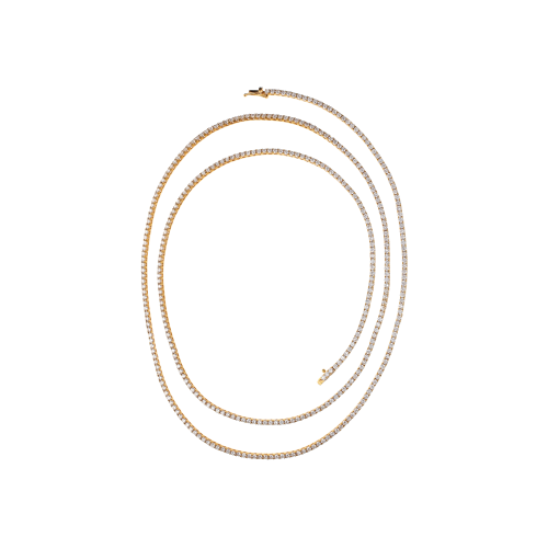 COLLANA TENNIS LUNGA IN ORO ROSA E DIAMANTI - VN00627DP