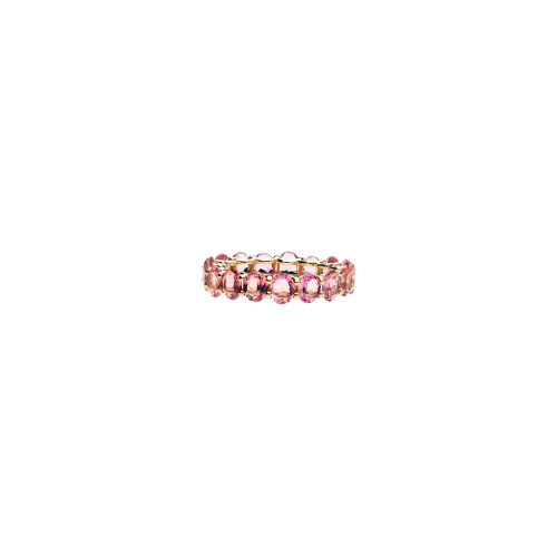 ANELLO VERETTA A GIRO INTERO RAINBOW IN ORO ROSA E ZAFFIRI ROSA - KR1089/PT