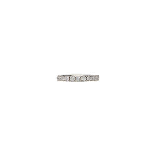 ANELLO VERETTA IN ORO BIANCO CON DIAMANTI - 093-FE-07