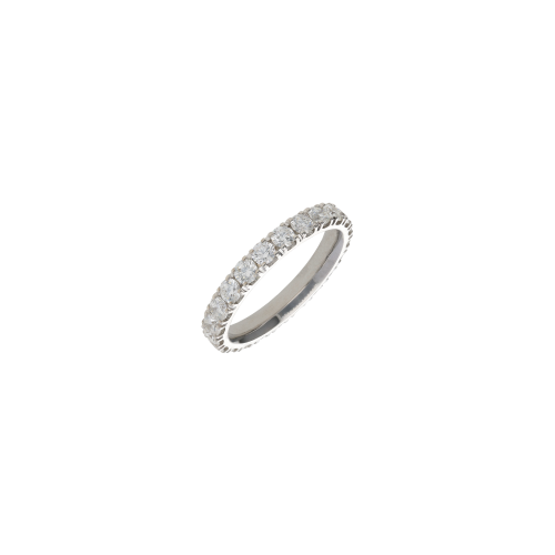 ANELLO VERETTA IN ORO BIANCO E DIAMANTI - 093-FE-08