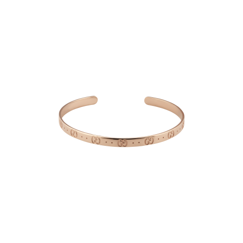 BRACCIALE BANGLE GUCCI ICON IN ORO ROSA - YBA4345240020 - YBA4345240020