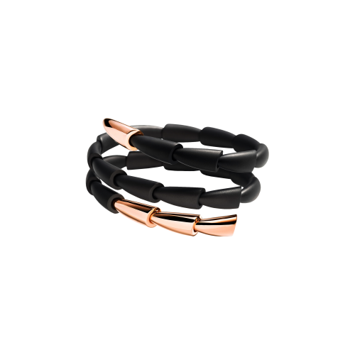 BRACCIALE CALLA MIDI IN TITANIO NERO E ORO ROSA - T01652BR161