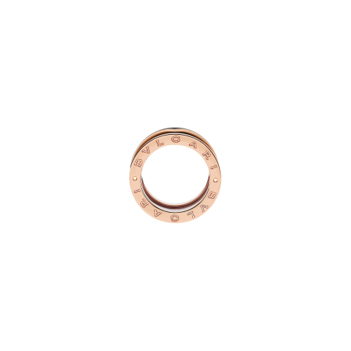 ANELLO B.ZERO1 IN ORO ROSA E CERAMICA NERA - AN858853 - AN858853