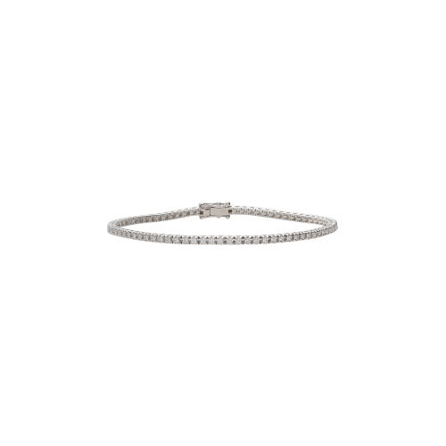 BRACCIALE TENNIS IN ORO BIANCO CON DIAMANTI - 329-L1052-E