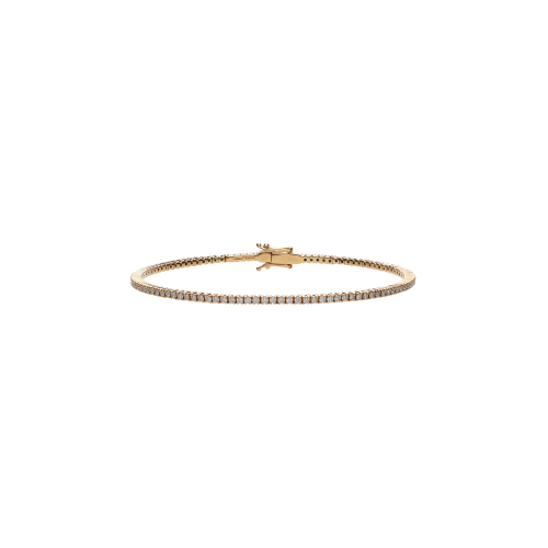 BRACCIALE TENNIS IN ORO ROSA CON DIAMANTI BIANCHI - 329-PRE-C