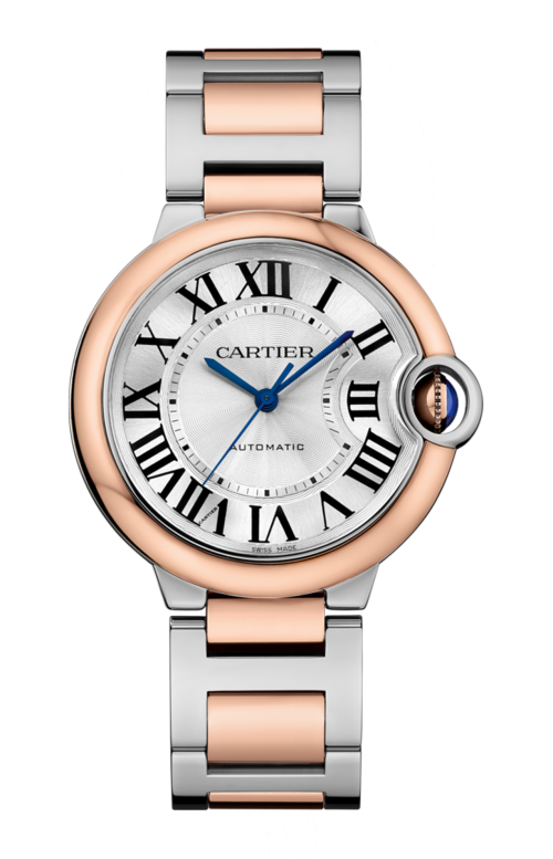 BALLON BLEU DE CARTIER 36 MM, MOVIMENTO MECCANICO A CARICA AUTOMATICA, ORO ROSA, ACCIAIO - W2BB0033