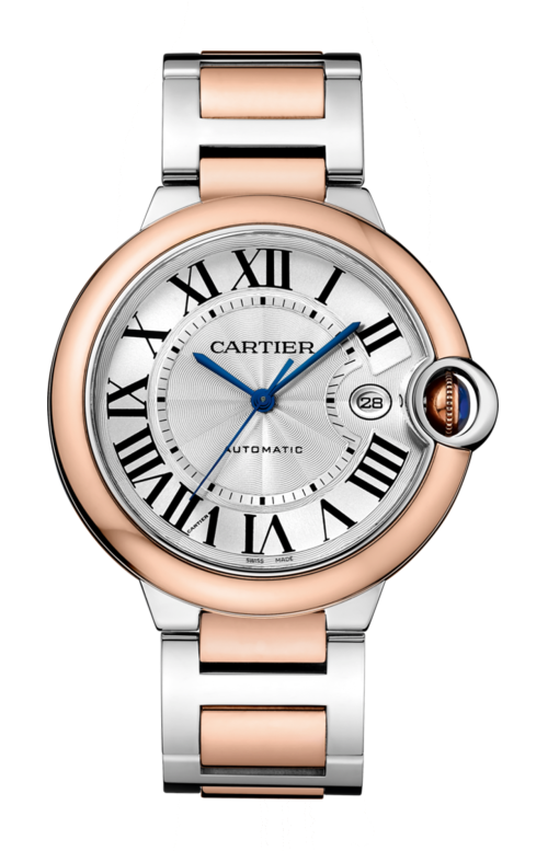 BALLON BLEU DE CARTIER 42 MM, AUTOMATICO, ACCIAIO, ORO ROSA - W2BB0034