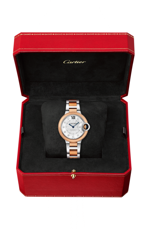 BALLON BLEU DE CARTIER 33 MM, AUTOMATICO, ACCIAIO, ORO ROSA - W3BB0021