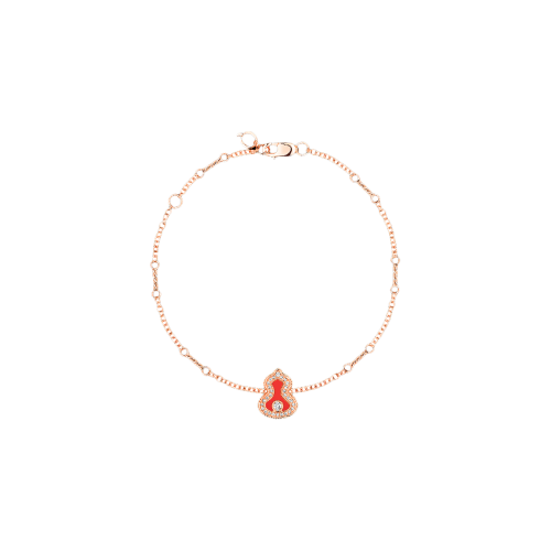 BRACCIALE WULU IN ORO ROSA CON DIAMANTI EAGATA ROSSA - WU-040-LGBL-RGDRA - WLB40AKRGRA