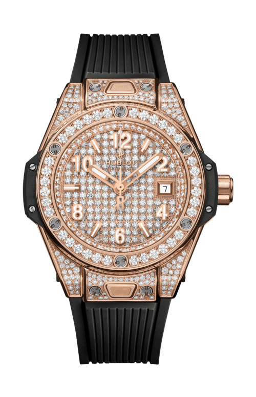 BIG BANG ONE CLICK KING GOLD FULL PAVÈ 33MM - 485.OX.9000.RX.1604