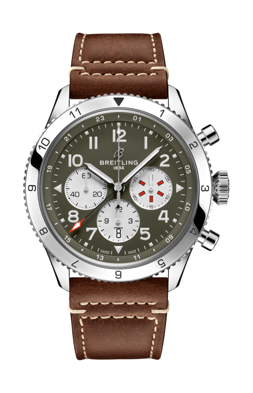 SUPER AVI B04 CHRONOGRAPH GMT 46 CURTISS WARHAWK ACCIAIO INOSSIDABILE - VERDE - AB04452A1L1X1