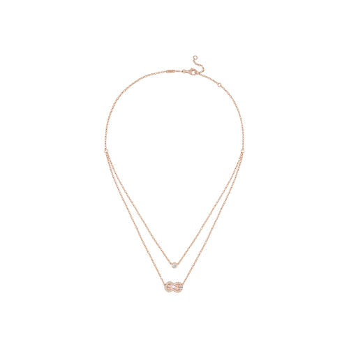 COLLANA CHANCE INFINIE MODELLO MEDIO IN ORO ROSA E DIAMANTI - 7B0225 - 7B0225