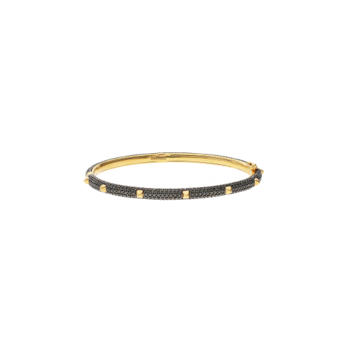 BRACCIALE PIRAMIDI IN ORO ROSA FULL PAVÈ DI DIAMANTI BLACK - VB27858DKP2