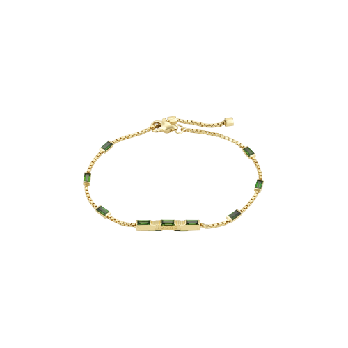 BRACCIALE LINK TO LOVE IN ORO GIALLO E TORMALINA VERDE - YBA702395002 - YBA702395002