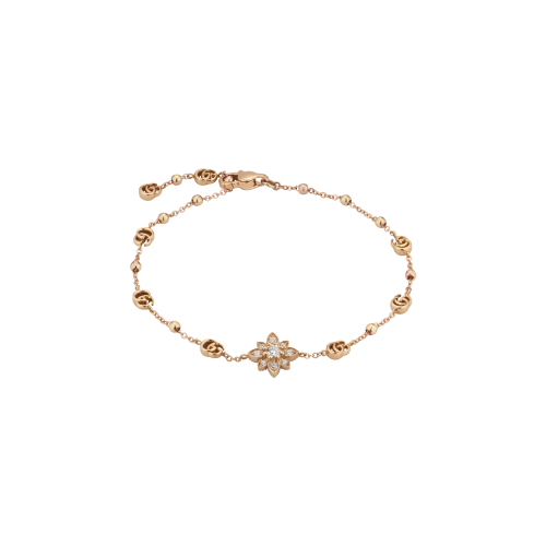 BRACCIALE FLORA IN ORO ROSA E DIAMANTI - YBA702389001