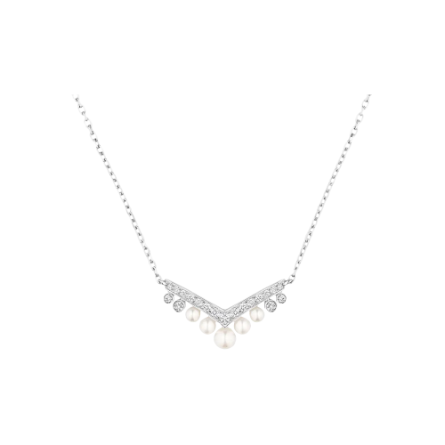 CHAUMET - COLLANA JOSÉPHINE AIGRETTE IN ORO BIANCO CON DIAMANTI E PERLE - 084966 - 084966