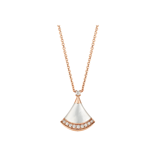 COLLANA DIVAS' DREAM IN ORO ROSA CON DIAMANTI E MADREPERLA - 358365 - CL858847