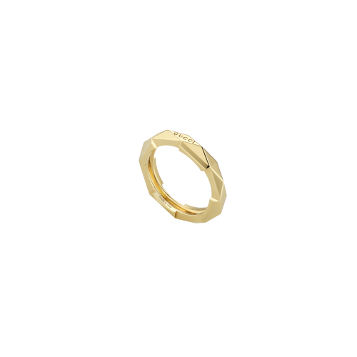 ANELLO GUCCI LINK TO LOVE IN ORO GIALLO CON BORCHIE - YBC662177001 - YBC662177001