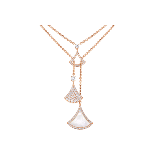 COLLANA MULTIFILO DIVAS' DREAM IN ORO ROSA CON DIAMANTI E MADREPERLA - CL859310 - CL859310