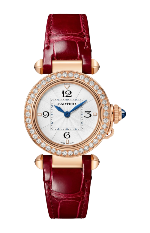 PASHA DE CARTIER 30 MM CASSA ORO ROSA, LUNETTA DIAMANTI, QUARZO - WJPA0018