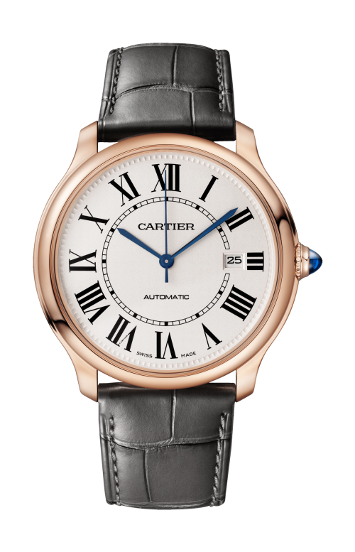 RONDE LOUIS CARTIER, 40 MM, ORO ROSA, PELLE - WGRN0011