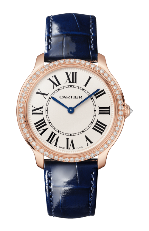 RONDE LOUIS CARTIER 36 MM, ORO ROSA, PELLE, DIAMANTI - WJRN0010