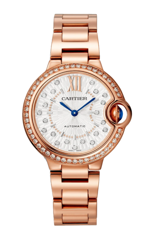 BALLON BLEU DE CARTIER 33 MM, AUTOMATICO, ORO ROSA, DIAMANTI - WJBB0082