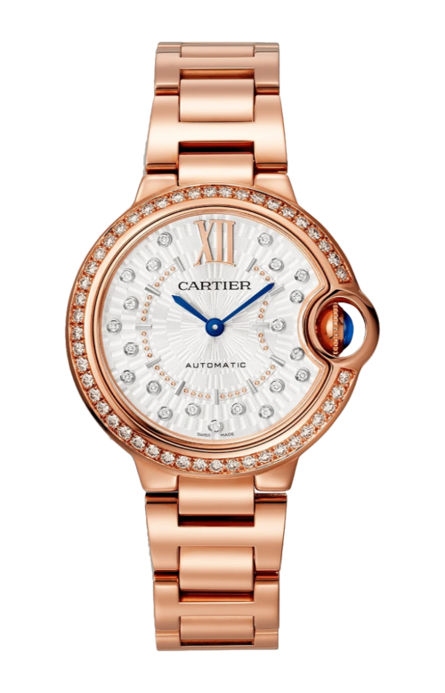 BALLON BLEU DE CARTIER 36 MM, AUTOMATICO, ORO ROSA, DIAMANTI - WJBB0083